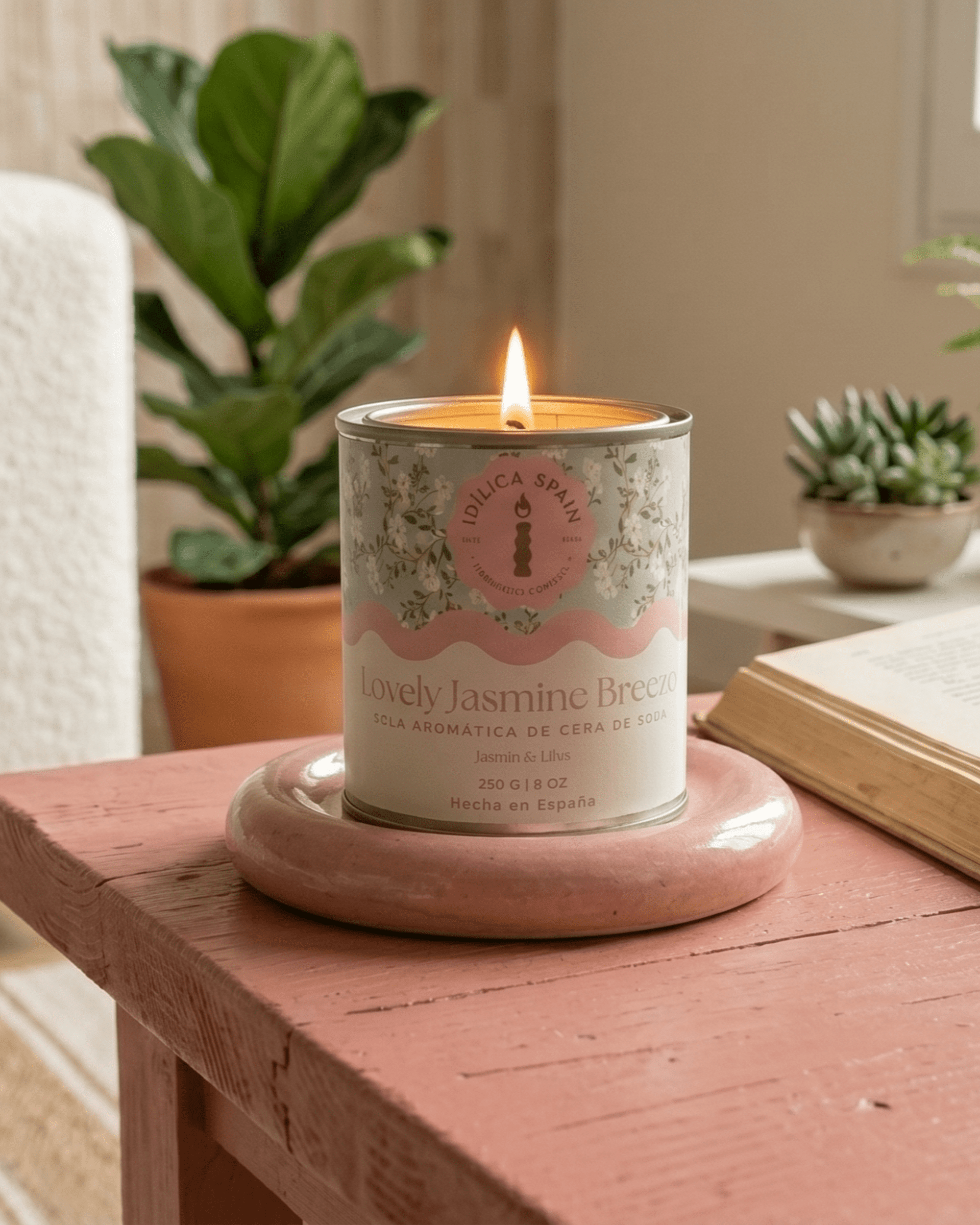 Vela de Soja Jazmine Breeze - Jazmín, Lilas y Almizcle - 3