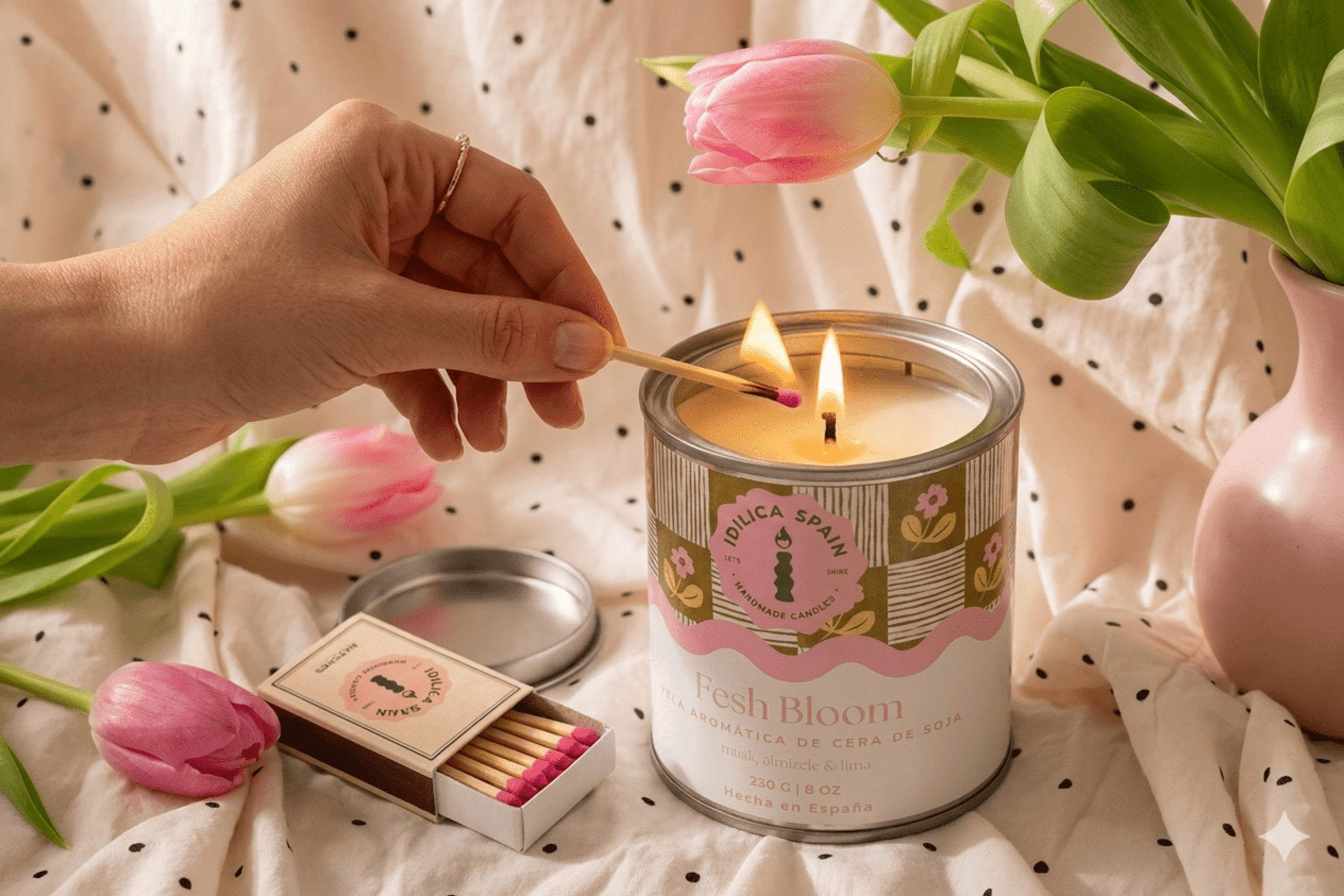 Vela de Soja Fresh Bloom - Musk, Almizcle & Lima - 3