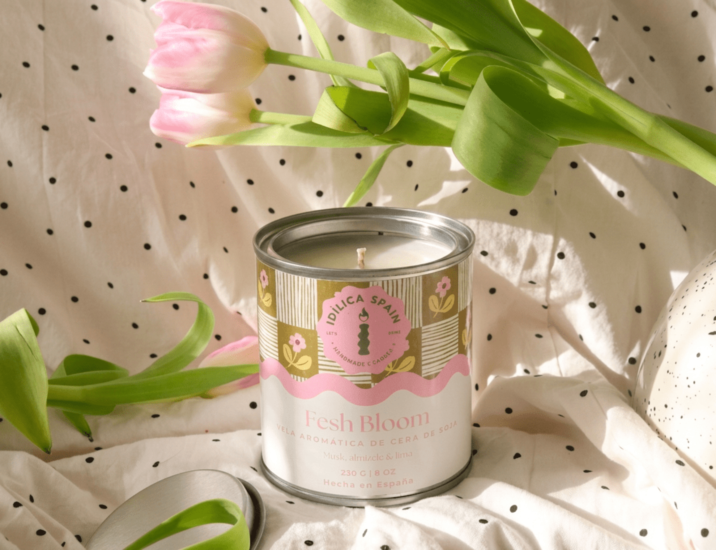 Vela de Soja Fresh Bloom - Musk, Almizcle & Lima - 1