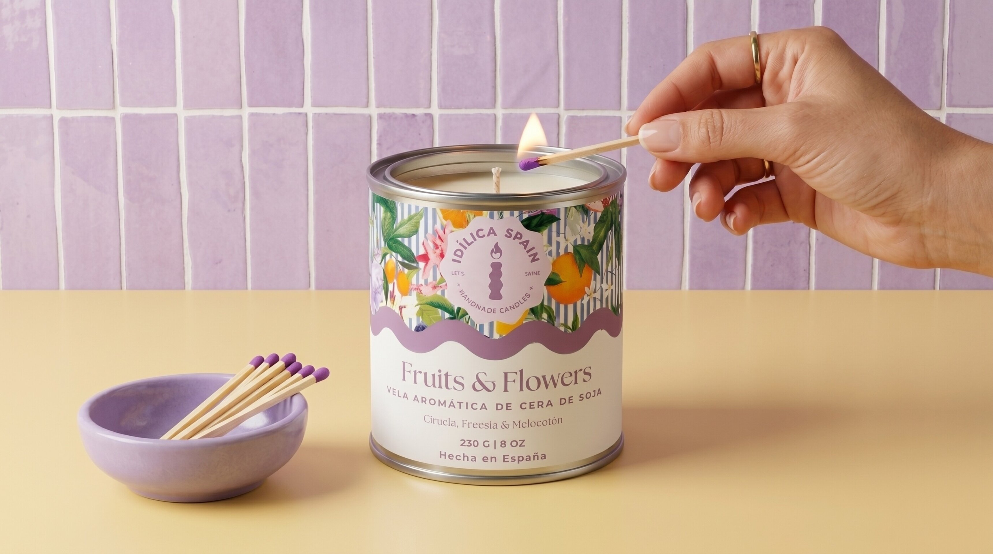 Vela de Soja Fruits & Flowers - Melocotón, Ciruela & Freesia - 2