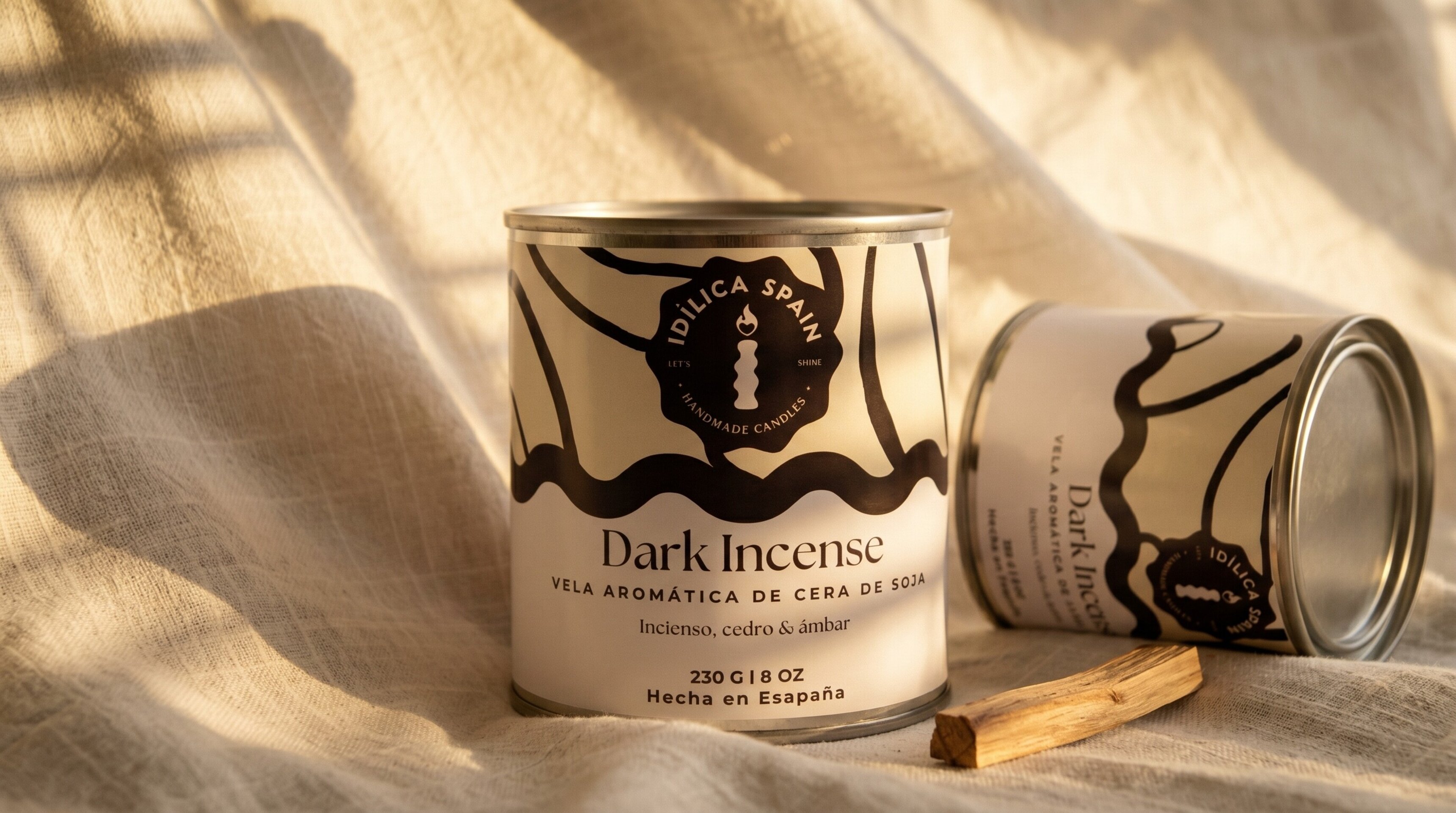 Vela de Soja Dark Incense - Incienso Místico y Cedro - 1