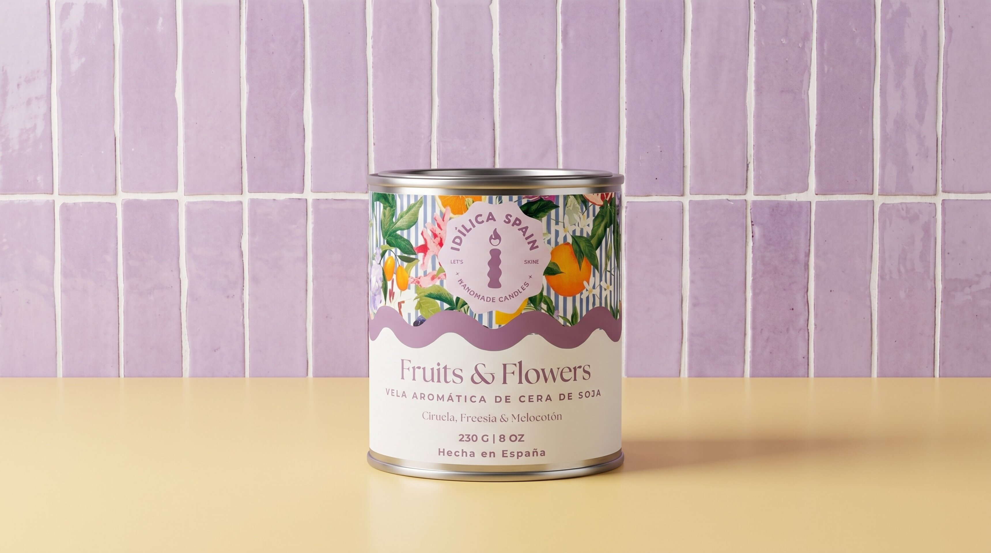 Vela de Soja Fruits & Flowers - Melocotón, Ciruela & Freesia - 1